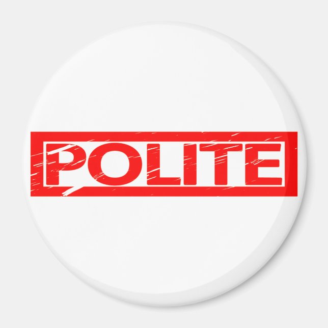 Polite Frimärke Magnet (Framsidan)