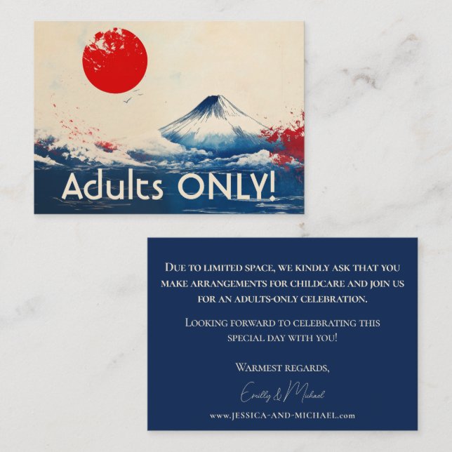 Polite NO KIDS Japonesque Harmony with Fuji Tilläggskort (Fram/baksida)