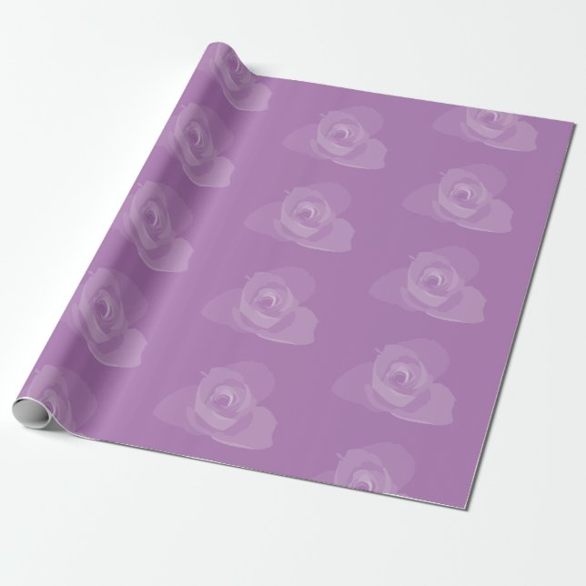 Polite Transparent Modern Vit ros Art Presentpapper (Utrullad)