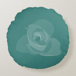 Polite Transparent Modern Vit ros Art Rund Kudde