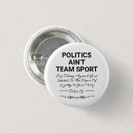 Politik är inte Team Sport Knapp
