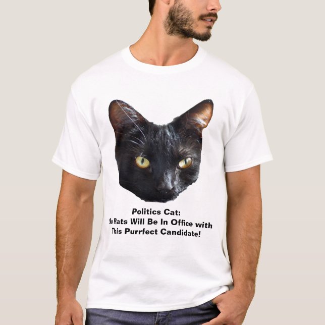 Politik Cat No Råttor kommer inte att vara i tjäns T Shirt (Framsida)