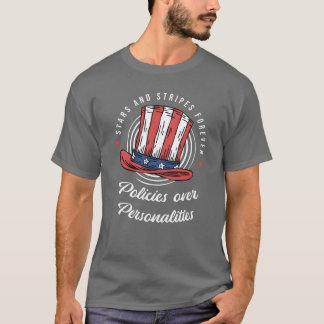 Politik före personligheter Valflicka T Shirt