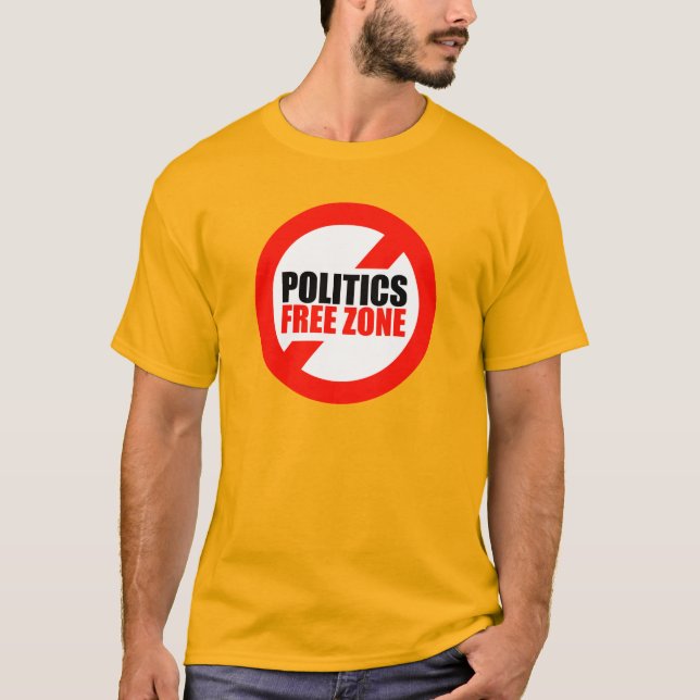 Politik Fri Zonare förbjuden symbol T Shirt (Framsida)