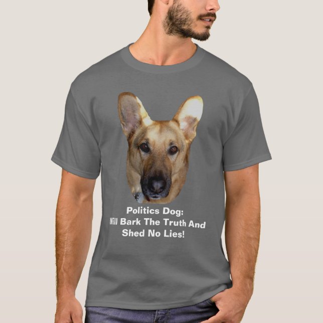 Politik German Shepherd Hund kommer att stoppa san Tee Shirt (Framsida)
