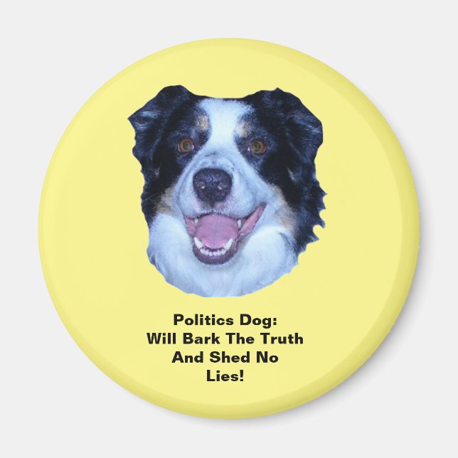 Politik Gräns Collie Bark Ruth Rd Magnet (Framsidan)