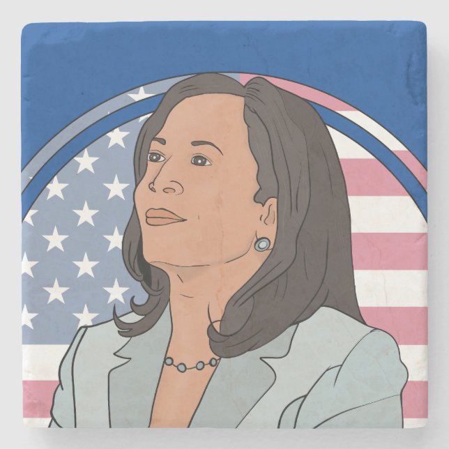 Politik Kamala Harris Stenunderlägg (Framsidan)