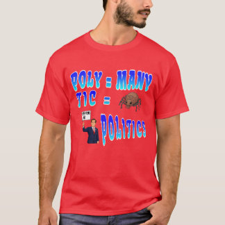 Politik: Poly = Många, Tic = Blodsugande insekter T Shirt
