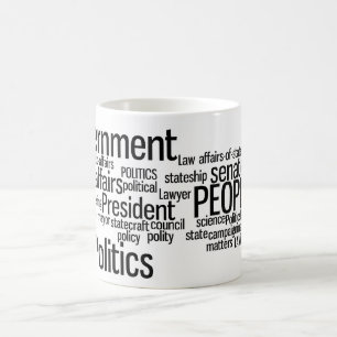 Politik regering, ordmolnmugg kaffemugg