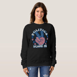 Politik skrämmer mig, fredstecken  t shirt