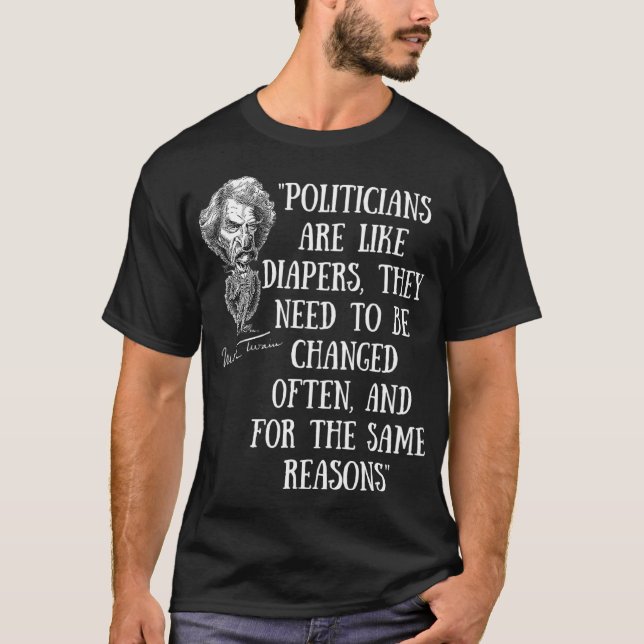 Politikar är som Diaper Funny Anti-hjälte Acade T Shirt (Framsida)