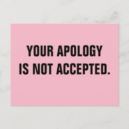 Politikar Din apologi accepteras inte Vykort