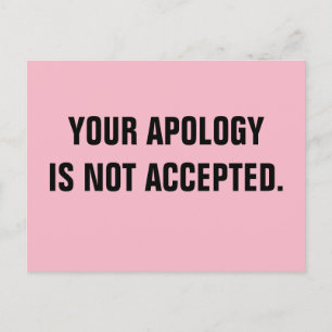 Politikar Din apologi accepteras inte Vykort