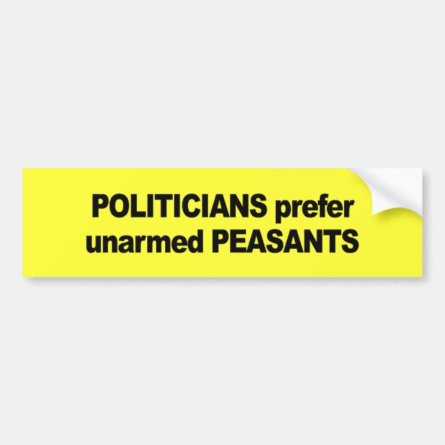 Politikar föredrar unarmed presidenter bildekal (Framsidan)