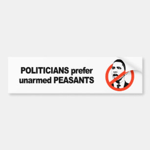 Politikar föredrar unarmed presidenter bildekal