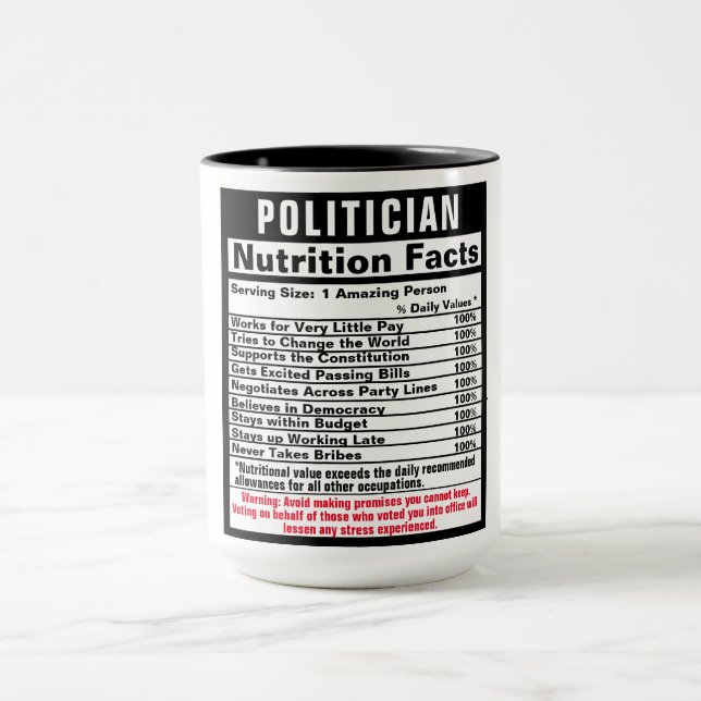 Politikar Funny Gift Mugg (Center)
