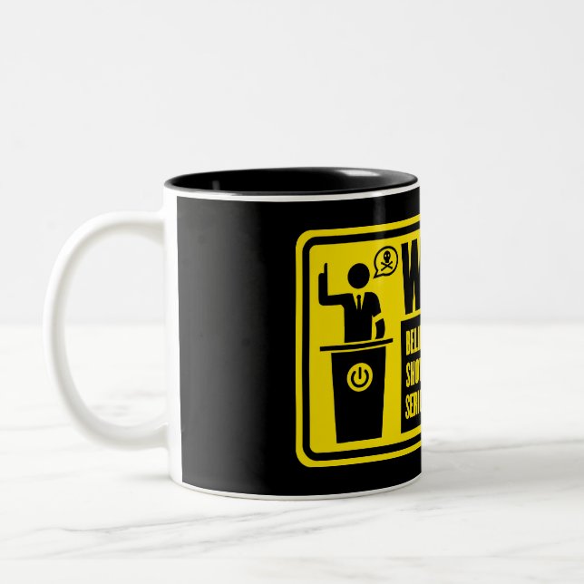 Politikarvarningsmuggar Två-Tonad Mugg (Vänster)