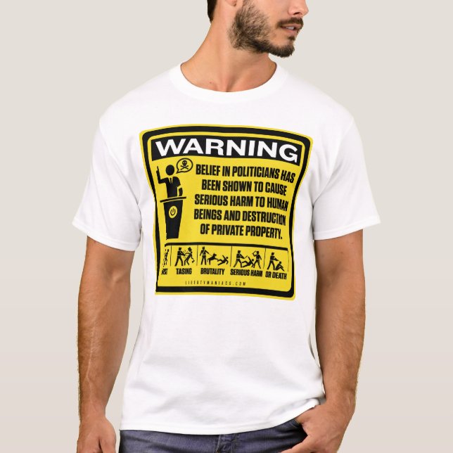 Politikarvarningsskjorta Tee (Framsida)