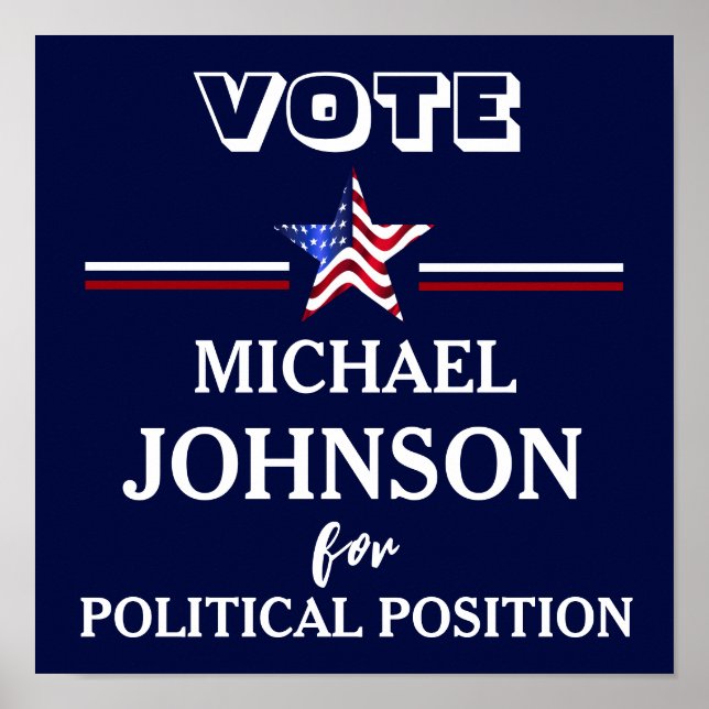 Politiken USA flagga Kampanj Poster (Framsidan)