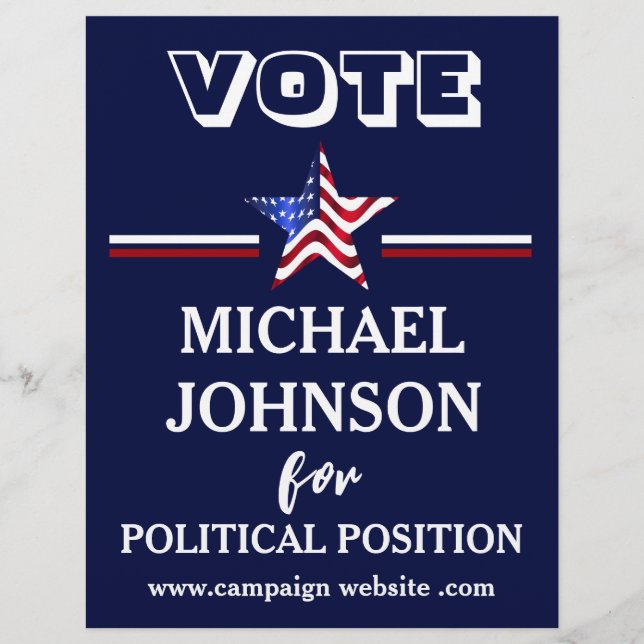 Politiken USA flagga Kampanj Reklamblad (Framsidan)