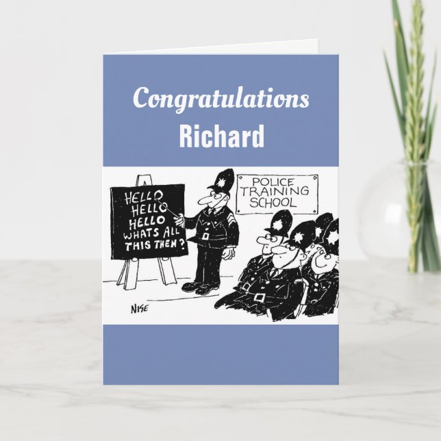 Politiker som utbildar poliser kort (Framsida)