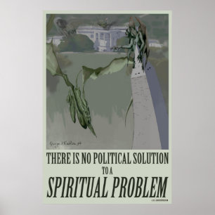 politisk affisch för andligt problem 24x36