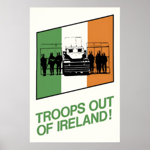 Politisk affisch Irland Trupper ut ur Irland!