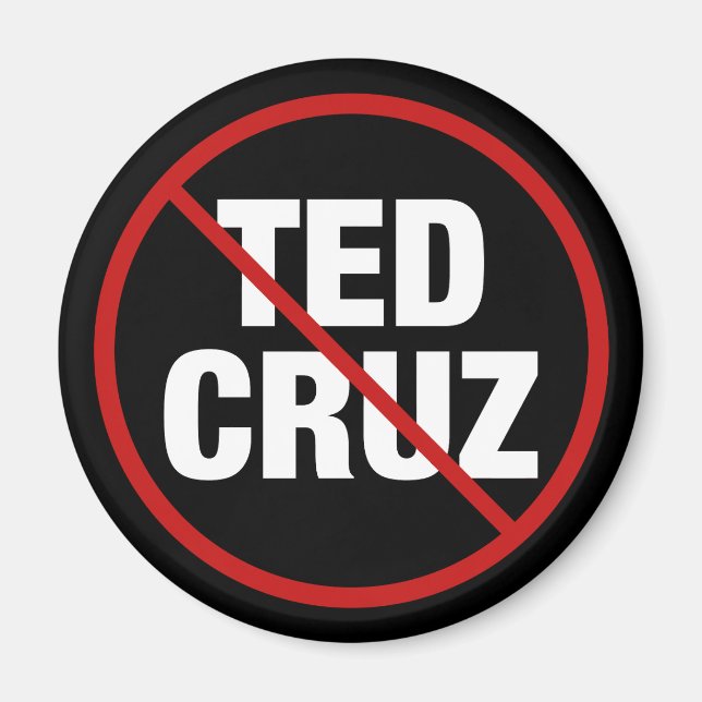 Politisk antiTed Cruz Texas Democrat Magnet (Framsidan)