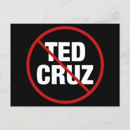 Politisk antiTed Cruz Texas Democrat Vykort