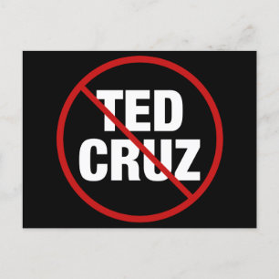 Politisk antiTed Cruz Texas Democrat Vykort
