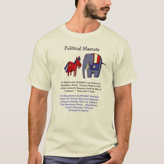 POLITISK ÅSNA & ELEFANT T SHIRT (Framsida)