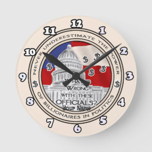 politisk Billionaires Clock Rund Klocka