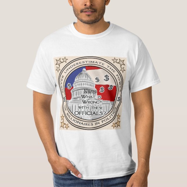 Politisk Billionaires t-shirt (Framsida)