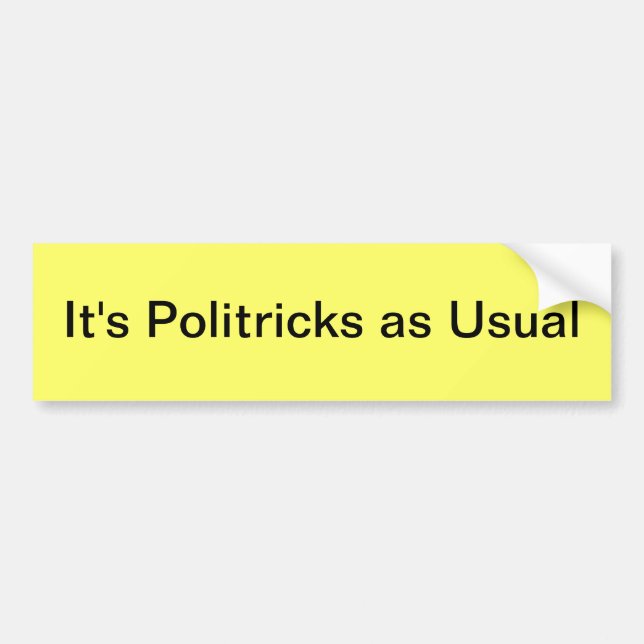 politisk bumper klistermärke (Framsidan)