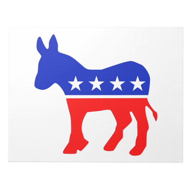 Politisk Emblem i Demokratiska Party (Donkey) Anteckningsblock (Framsida)