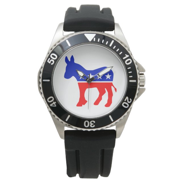 Politisk Emblem i Demokratiska Party (Donkey) Armbandsur (Framsida)
