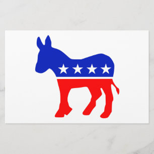 Politisk Emblem i Demokratiska Party (Donkey) Brevpapper