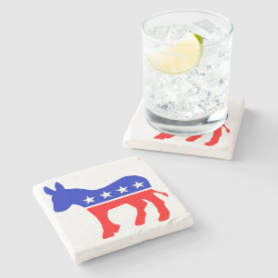 Politisk Emblem i Demokratiska Party (Donkey) Stenunderlägg