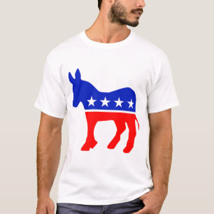 Politisk Emblem i Demokratiska Party (Donkey) T Shirt