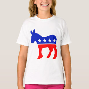 Politisk Emblem i Demokratiska Party (Donkey) T Shirt