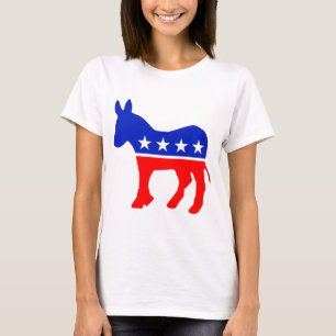 Politisk Emblem i Demokratiska Party (Donkey) T Shirt