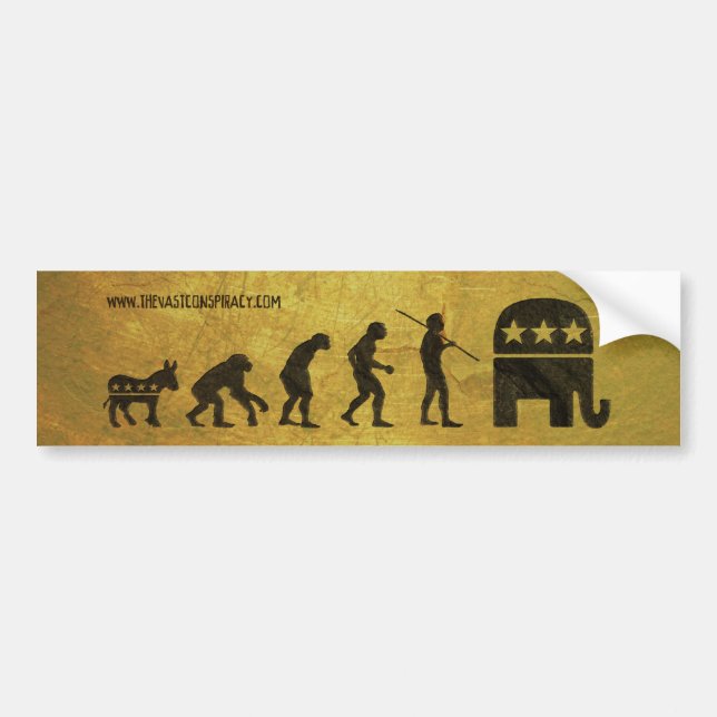 Politisk evolution bildekal (Framsidan)