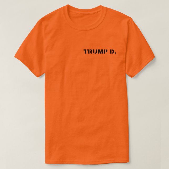 Politisk fånge 45 Fängelseordförande Trump Meme T Shirt (Design framsida)
