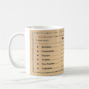 Politisk filosofi C.1934 Whit's Cafe Kaffemugg