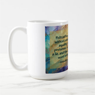 Politisk frihet och ekonomisk jämlikhet kaffemugg