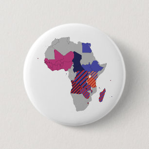 Politisk geografi i karta Afrika Kontinent Knapp