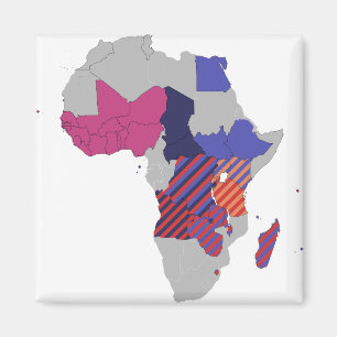 Politisk geografi i karta Afrika Kontinent Magnet