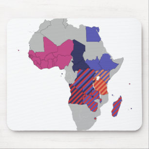 Politisk geografi i karta Afrika Kontinent Musmatta