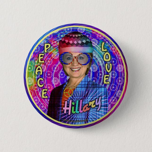 Politisk Hillary Clinton presidentHippie 2016 Knapp (Framsida)