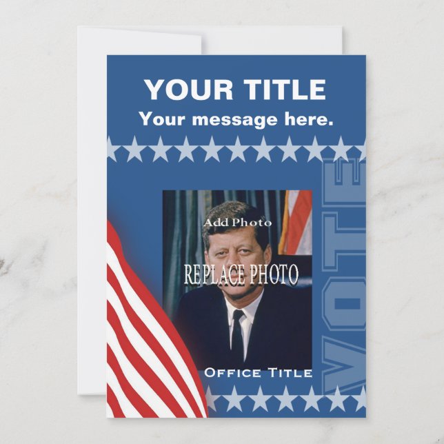 Politisk kampanj inbjudningar (Baksida)